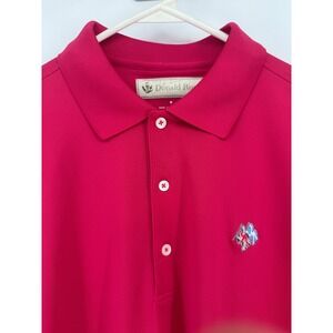 Donald Ross Mens‎ Polo Shortsleeve Shirt M Hot Pink Frederica Golf Sea Island